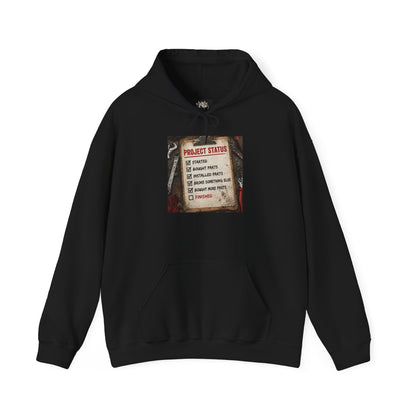 Mechanic Project Status — Funny DIY Repair Checklist — Pullover Hoodie