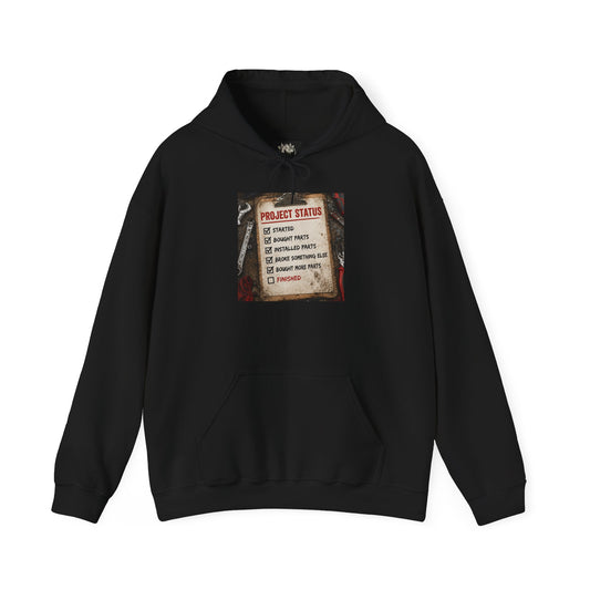 Mechanic Project Status — Funny DIY Repair Checklist — Pullover Hoodie
