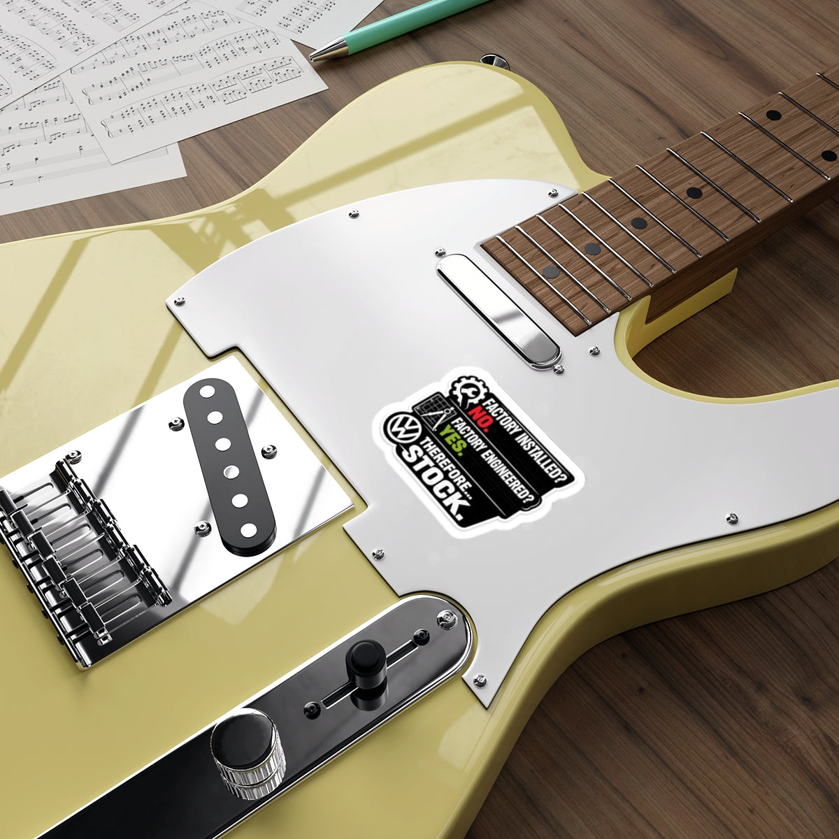 Factory Engineered. Therefore Stock. Euro Car Enthusiast Vinyl Sticker