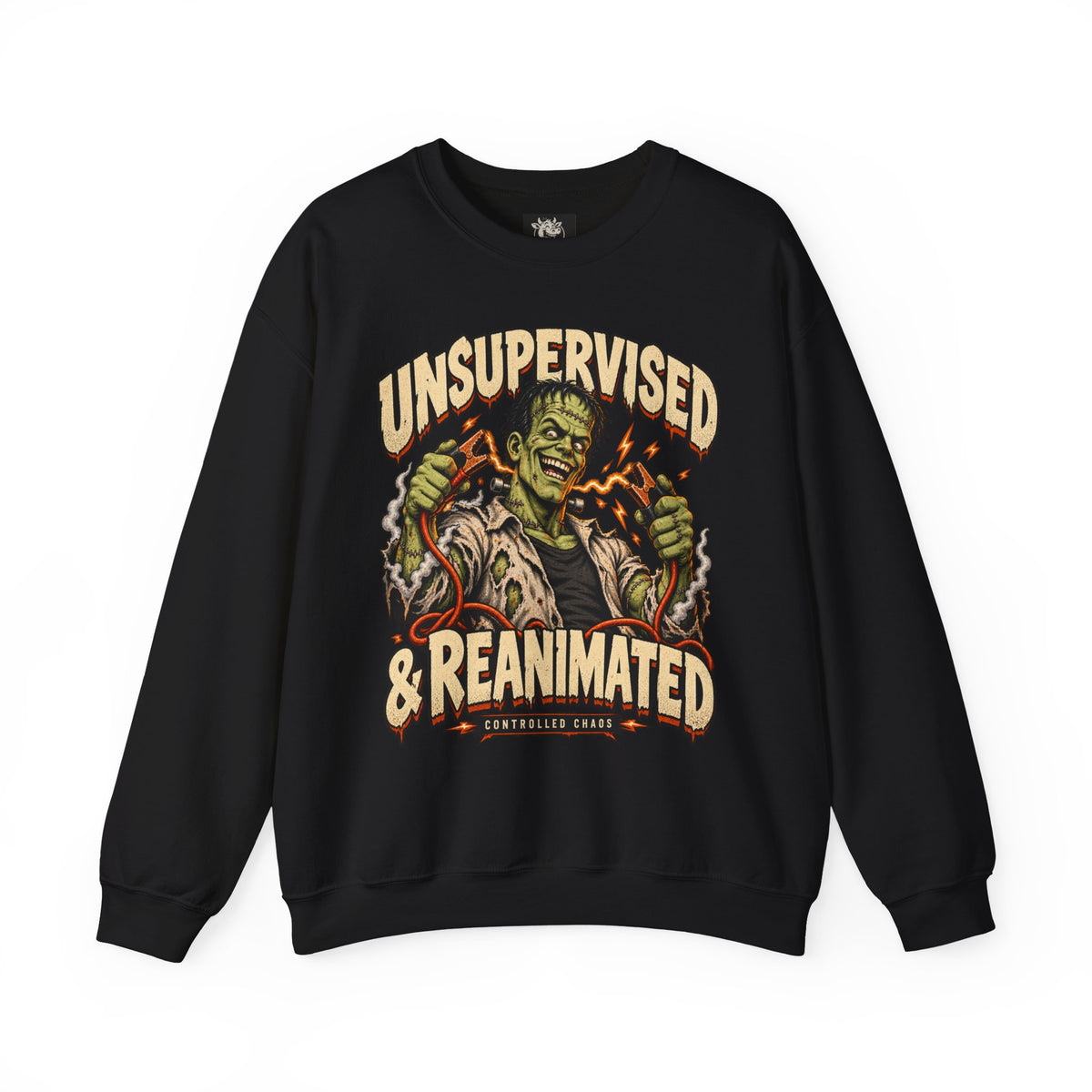 Unsupervised & Reanimated — Controlled Chaos Halloween — Crewneck Sweatshirt