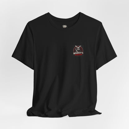 Wabbit's Garage T-Shirt — Mechanic Bunny Design (Built From Bad Ideas)