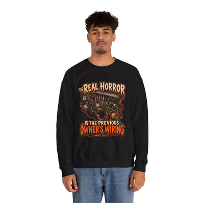 Previous Owner’s Wiring — Garage Reality Halloween — Crewneck Sweatshirt
